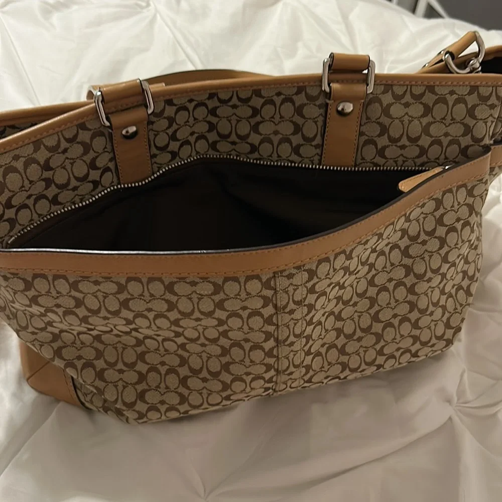 Brown Coach Diaper Bag